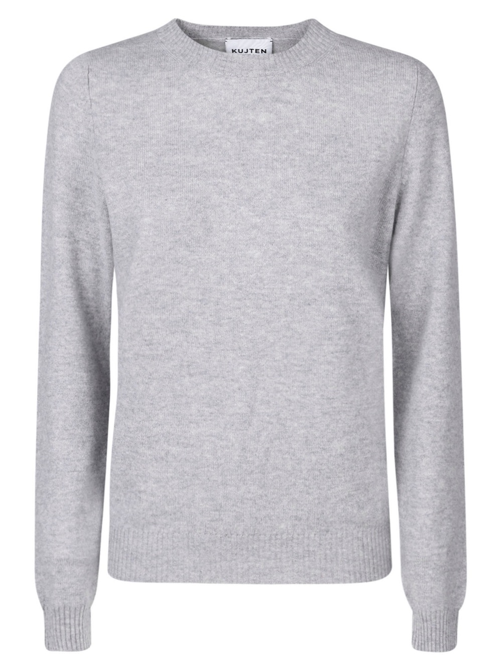 Kujten 100% Cashmere Women’s Light Gray Crewneck Sweater Large